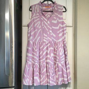 Oliphant Lavender and White Mini Dress